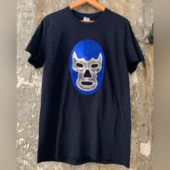 Lucha Libre T Shirt Blue Demon Médium Wrestling - Picture 1 of 2